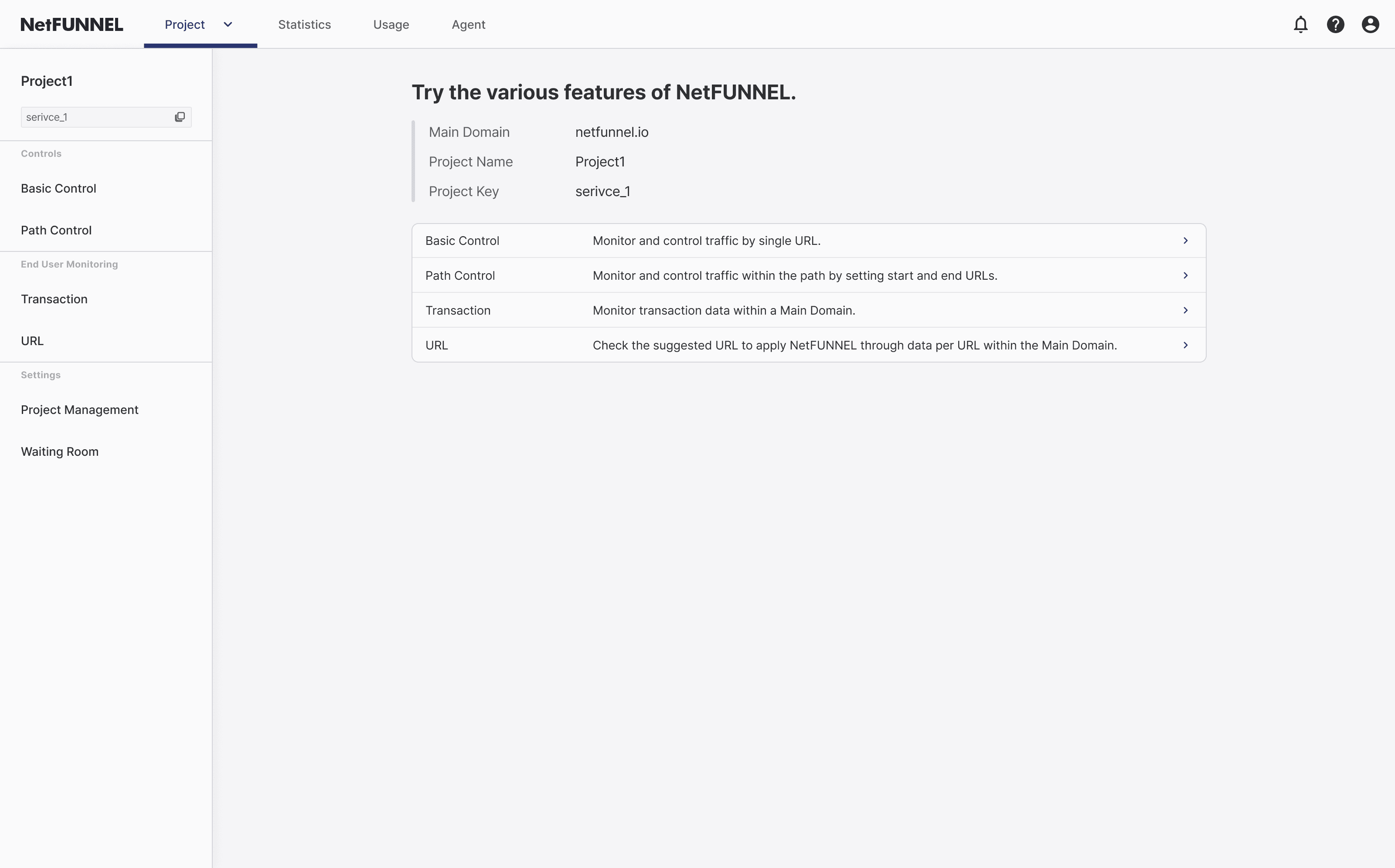 Project Management Detailed Screen